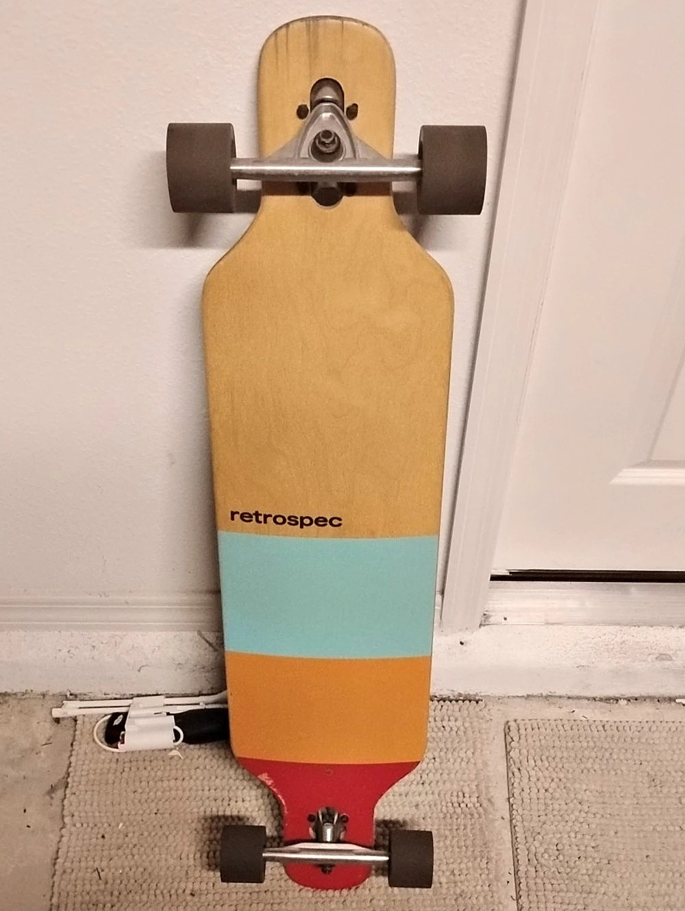 Retrospec Rift Pintail Longboard Color Block Yellow & Blue